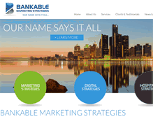 Tablet Screenshot of bankablemarketingstrategies.com